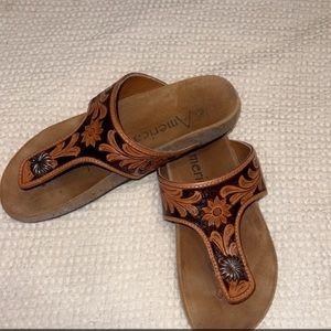 American Darling Tooled leather sandals